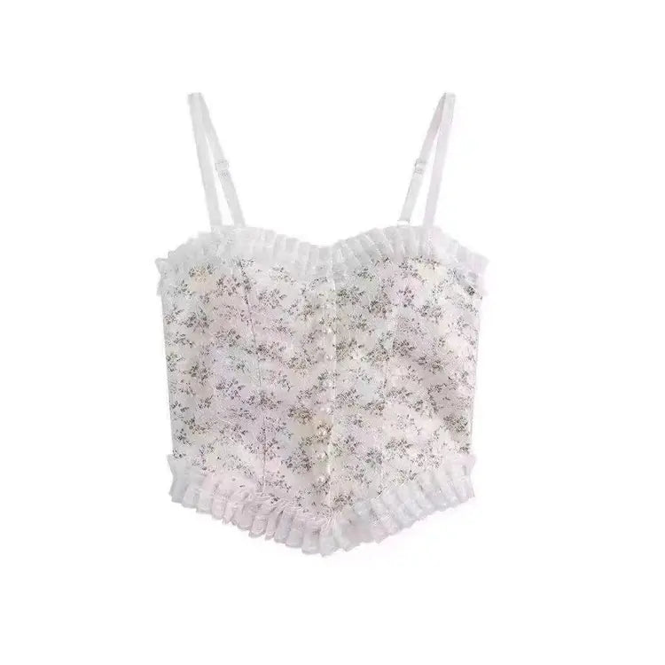 Shaii's Closet - Floral Beaded Tube Top for Women - Sexy Tops