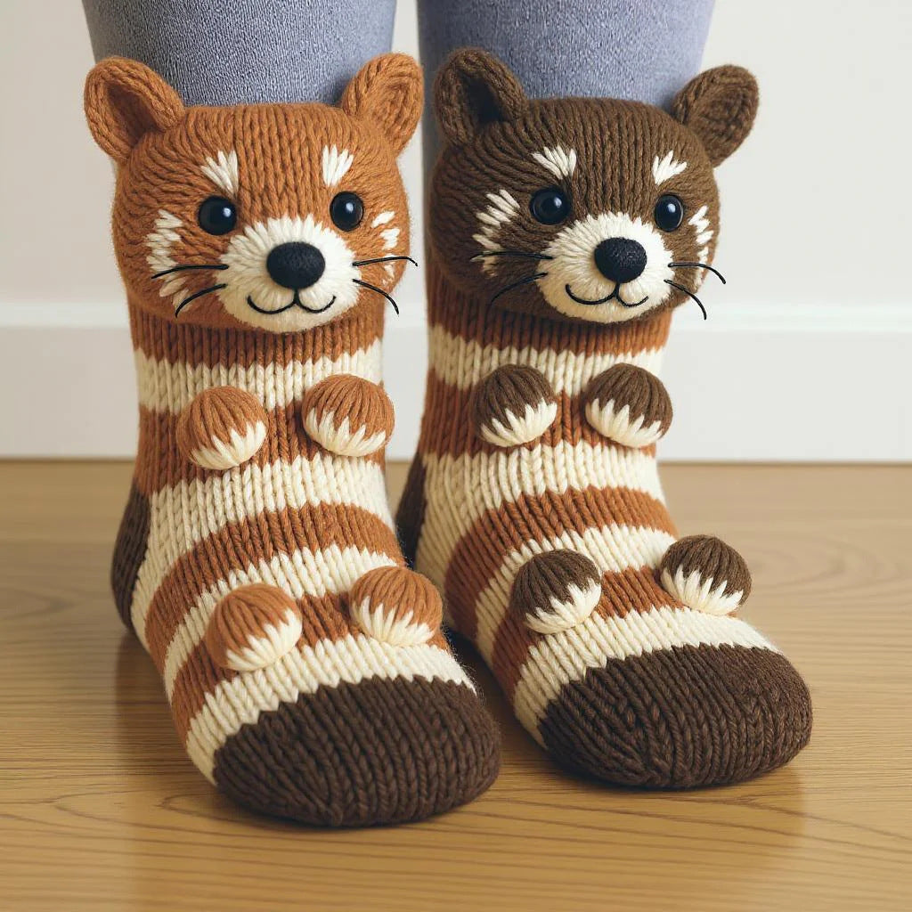 Shaii's Closet - Plush Crochet Animal Cute Animal Socks